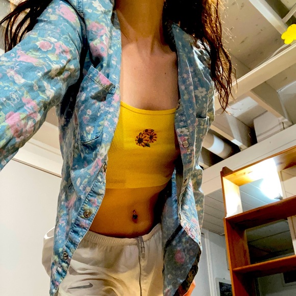 Floral light blue jean jacket from Mossimo - Picture 6 of 6